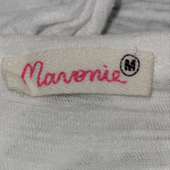 Maronie white burnt out short sleeve tee Size M - Picture 3 of 3
